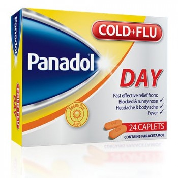 Panadol Cold And Flu Day - 24 Caplets - Made in Ireland